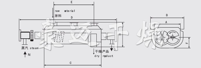 JYG系列空心槳葉干燥機安裝結構圖